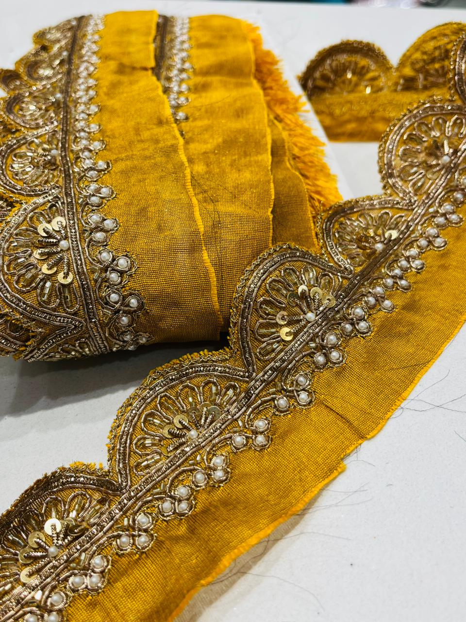 K.R KASAT - Yellow Dress Lace